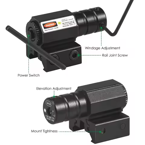 Mini Adjustable 11mm 20mm Red Dot Laser Sight