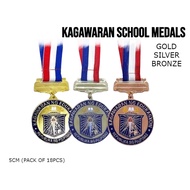 18PCS 5CMS KAGAWARAN MEDALS GOLD SILVER BRONZE