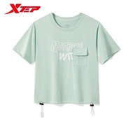 XTEP Women T-shirt Short Sleeves Breathable Fashion 876228010080