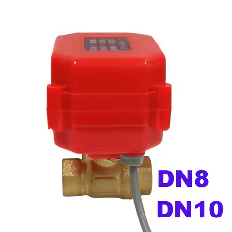 New 2NM/4NM 1/4 3/8" DN8 DN10 12V 5V 24V 110V 220V AC Brass Motorized Ball Valve 2 Way Electrical Ba