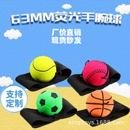 6cm Rubber Bouncy Ball Wrist Bouncy Ball Children's Magic Toy Elderly Fitness Ball with Rope Bouncy 