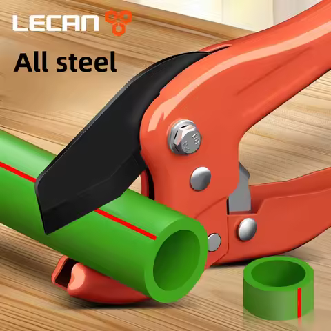 Multifunctional Water Pipe Scissors SK5 Material Ratchet Cutter PVC/PU/PP/PE Hose Cutting Hand Tool 