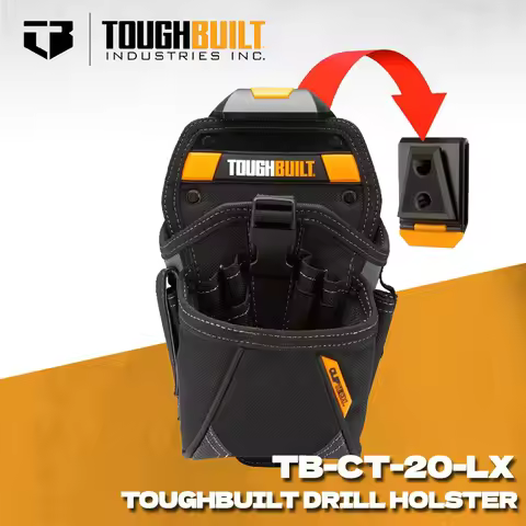 TOUGHBUILT TB-CT-20-LX Large Specialist Drill Holster Pouch Portable Durable Storage Bag Tool Pouch 