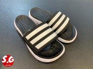 S.G ADIDAS DURAMO SL SLIDE 愛迪達 拖鞋 有海綿 有氣墊 魔鬼氈 黑白 男款 FY8786