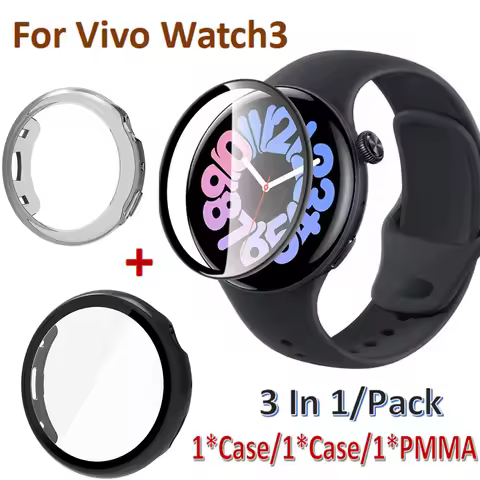 Smart Bracelet Film Glass Screen Protectors Frame For Vivo Watch3 Bezel Cover Protective Shell for V