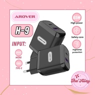 [ AROVER H-9 ] 65W Charger Head/45W 5.5A PD TYPE C AND USB OUTPUT 2IN1 SUPER FASTCHARGING QUICK CHAR