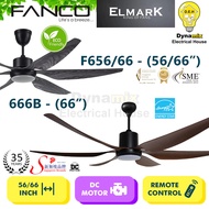 Elmark 666B / FANCO Spino Ceiling Fan with Light 56 66“ | 6 ABS Blades | DC Motor | Remote Control |