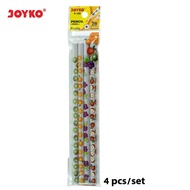 Pencil Joyko P-109 2B Fruity Pencil Case 1 Set of 4 pencils - Set (Contents 4 Pcs)