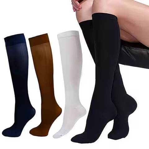 Antifatigue Unisex Compression Socks Flight Travel Anti-fatigue Knee High Stockings Anti Fatigue Mag