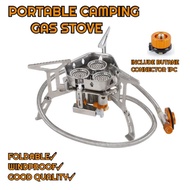 Portable Windproof Camp Gas Stove 3 Head Stove Outdoor Gas Stove Foldable