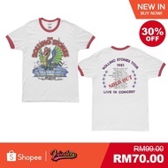 The Rolling Stones Tour 1981 Baju Tshirt Microfiber