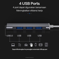 [LUCLELI X PRO 7777] TYPE-C & USB 3.0 HUB 4 Ports High Speed OTG cable