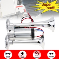 แตรรถดังมาก150dB 12V/24V พร้อมชุดคอมเพรสเซอร์สำหรับรถบรรทุกรถไฟรถบรรทุกเรือรถตู้แตรลมรถไฟรถบรรทุกเงิ