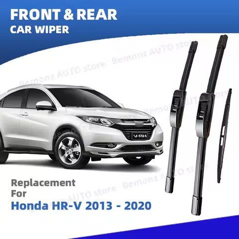 LHD Front Rear Windshield Wiper Blade For Honda HR-V HRV RU 2013 - 2020 3pc Windscreen Window Brushe