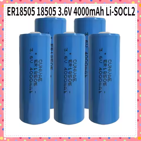 5PCS ER18505 18505 3.6V 4000mAh Li-SOCL2 Batteries for Alarms and security devices Automotive electr