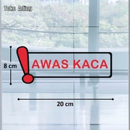 Warning Sign Stickers Beware of Glass