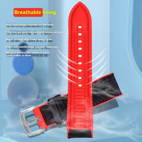 19-24mm Hybrid Nylon Watch Band for IWC Mark XVIII/Portuguese | Tudor & Breitling Compatible | Soft 