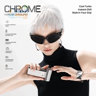 MerliMart SG JISULIFE Life9S Chrome Handheld Fan 5000mAh High-Speed Turbo Jet Portable Pocket Fan