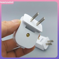 [Beautyoufeel] 1/2Pcs Extension Cord Plug Replacement 16A 2 Prong Male End Electric Plug Rotatable E