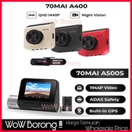 70mai A400 A500s Dashcam Pro Plus+ Built-in GPS Car Recorder 1944P Dual Record Night Vision ADAS Par