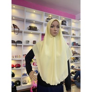 TUDUNG SEKOLAH 2LAPIS KUNING CAIR