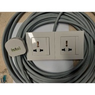 (Multi socket) 2 Gang Simon 13A Universal socket Extension Cable