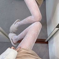 Luxury patterned lace mesh tights, women's stretch tights