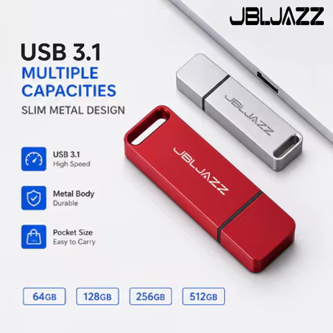 USB Flash Drive 512GB OTG USB 3.1 Metal Pendrive 256GB File Transfer USB 128GB Memory Stick For Comp
