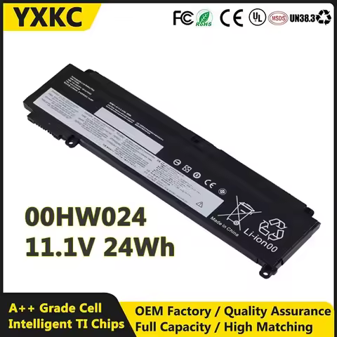 YXKC 01AV405 01AV407 11.1V 24Wh Genuine Laptop Battery For Lenovo ThinkPad T460S Series SB10J79004 0