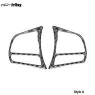 iriisy 2Pcs Car Carbon Fiber Steering Wheel Button Sticker For BMW 1 2 3 4 Series 3GT F20 F21 F30 F3
