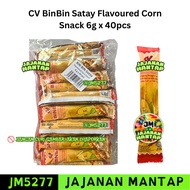 Halal CV BinBin Satay Flavoured Corn Snack 6g x 40pcs Jm5277