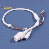 A&W 12Pin 8/10Core POE Network Port DC Female Power Wire Connector Cable For IP Dome Camera Monitori