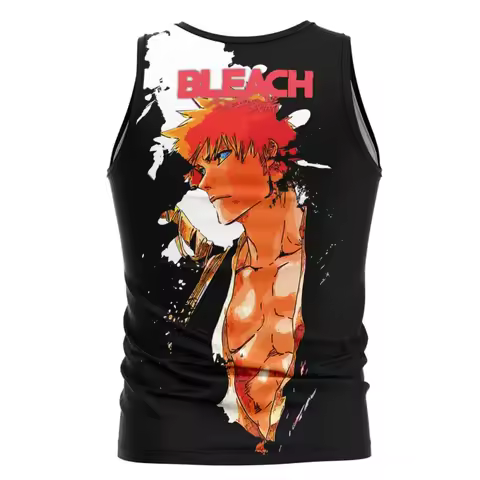 Kurosaki Ichigo Multi-Form Vest - Manga Panel Bleach Bankai 3D Print - Sleeveless Sports Vest for Ac