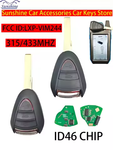 Sunshine ID46 CHIP Car Remote Key For Porsche Carrera Cayman 911 987 996 997 Boxster S 2S 4S Turbo T