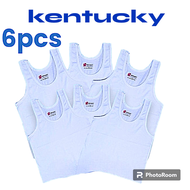 6PCS KENTUCKY plain white Sando for KIDS Inner sando UNIFORM 0-15yrs old