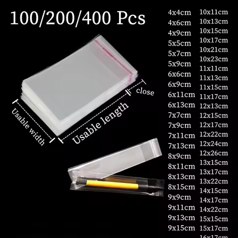 OPP Self Sealing Transparent Plastic Bag, Cellophane, Self-Adhesive Packaging, Jewelry, Candy, Cooki