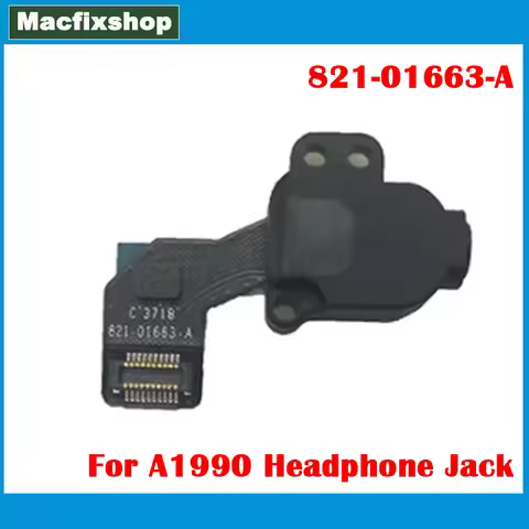 Replacement A1990 Headphone Audio Jack with Cable 821-01663-A For Macbook Pro 15" A1990 01663-A 2018