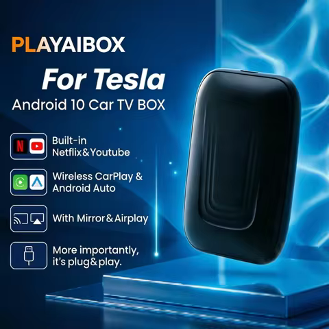 PLAYAIBOX CarPlay Ai Box Wireless CarPlay Android TV Box Android 10 System Built in Youtube Netflix 