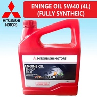 100% ORIGINAL MITSUBISHI ENGINE OIL SN/CF 5W40 (4 LITER) FULLY SYNTHETIC 5W-40 5/40 MINYAK HITAM