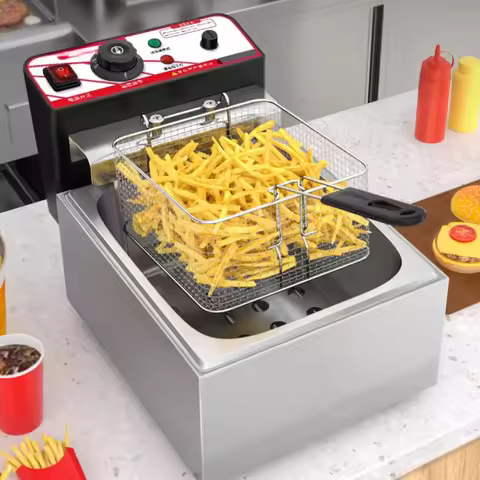 Commercial Electric Fryer Fritter Fryer Large Capacity Single and Double Cylinder Fryer