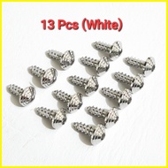 ◸ ❈ ☁ Yamaha Nmax Fairing Fasteners Screws - 13-Pcs Gold/Silver Set