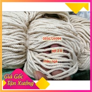Macrame cotton rope, ivory colored 2mm decorative rope