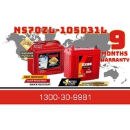 EXIDE 105D31L |  CAR BATTERY FORD RANGER ISUZU D-MAX 4X2 TOYOTA HILUX