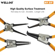MYDIYHOMEDEPOT - WELLOO 7" Snap Ring Circlip Clip Plier Straight Bent Internal External Circlip Plie