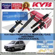 KAYABA KYB PREMIUM / EXCEL G Perodua Kancil Oil / Gas Shock Strut Absorber ( FRONT 2PCS + REAR 2PCS = SET 4PCS )