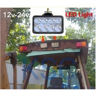 12v 24v 8LED SQUARED SPOTLIGHT FOGLIGHT CAR LED LORRY BOAT TRUCK SUV Backhoe Forklift