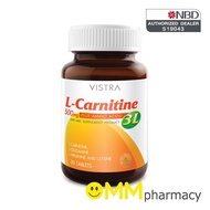 VISTRA L-Carnitine 3L 500 mg. 30 Tablets L Carnitine