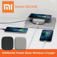 Xiaomi Solove 10000mAh Power Bank QI Wireless Charger Dual USB  5V2A Quickly Charging Powerbank