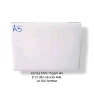 75gsm A5 HVS paper (size 1/ A4) contents 500 sheets