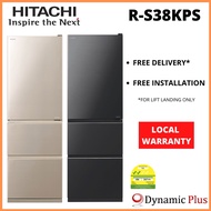 Hitachi R-S38KPS Solfege Stylish 3 Doors Bottom Freezer Fridge 375L